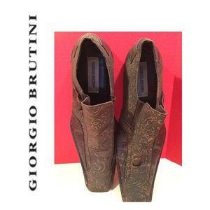 giorgio brutini gold loafers
